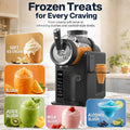 SYINTAO Slushie Machine No Ice Needed, 2-in-1 Frozen Drink & Soft Serve Ice Cream Maker, Self-Chilling Slushy Maker with 5 Presets, LED Display & Auto Clean for Home & Party