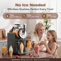 SYINTAO Slushie Machine No Ice Needed, 2-in-1 Frozen Drink & Soft Serve Ice Cream Maker, Self-Chilling Slushy Maker with 5 Presets, LED Display & Auto Clean for Home & Party